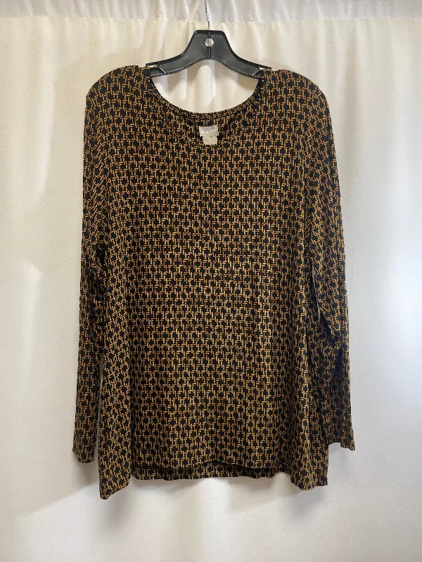 Top Long Sleeve By Chicos In Black, Size: Xl