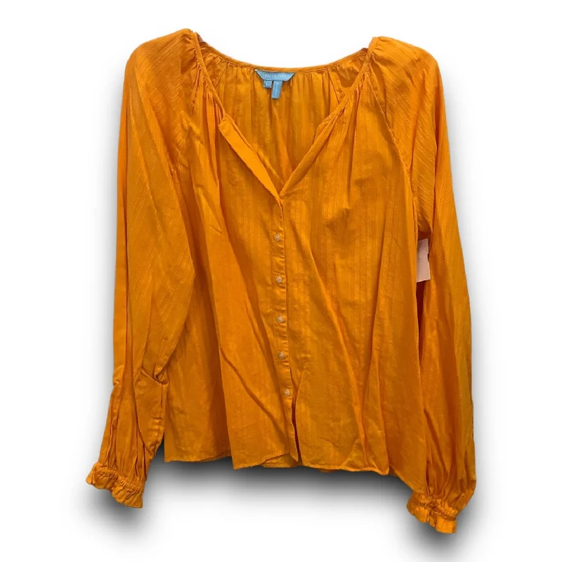 Top Long Sleeve By Draper James In Yellow, Size: L