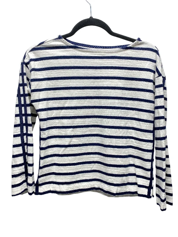 Top Long Sleeve By Loft In Striped Pattern, Size: Xxs